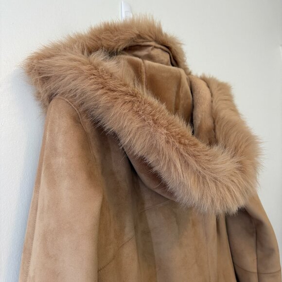 Vintage Marvin Richards Penny Lane Coat Size Large Faux Suede / Fur - Picture 6 of 9